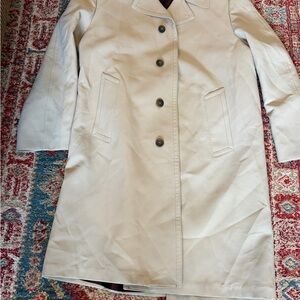 London Fog Light Tan Trench Coat 100%Textured Polyester